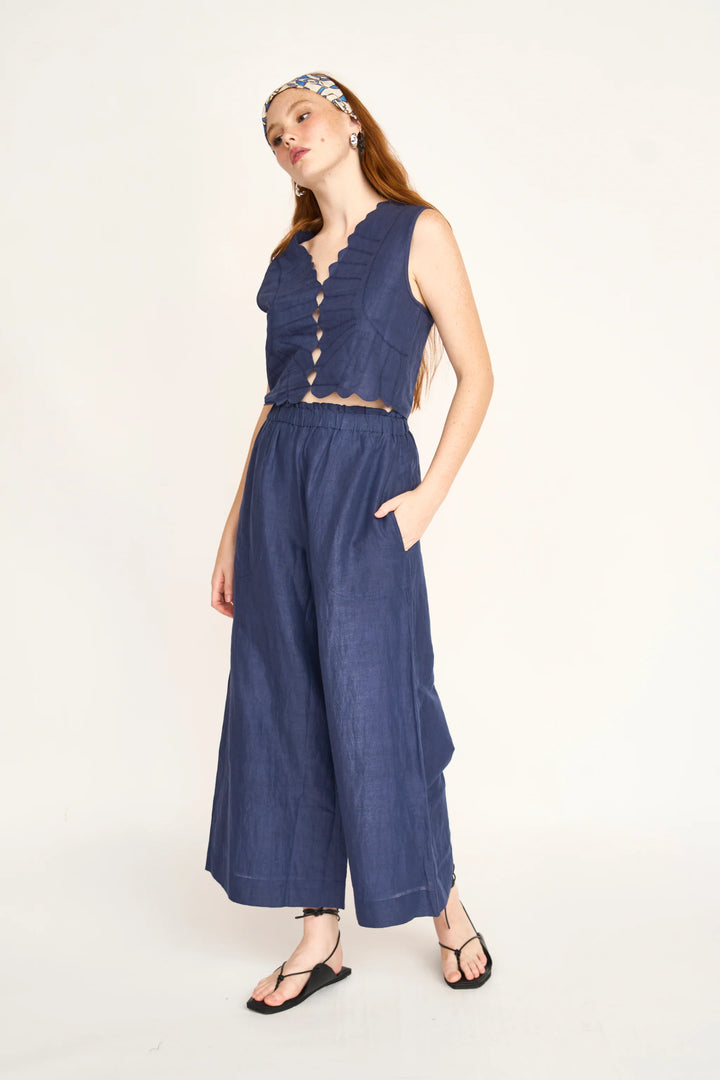 Barcelona Sunrise Top - Blueberry