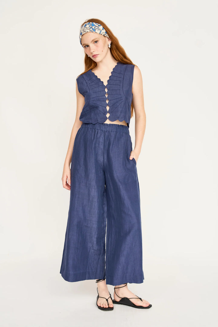 Barcelona Sunrise Top - Blueberry