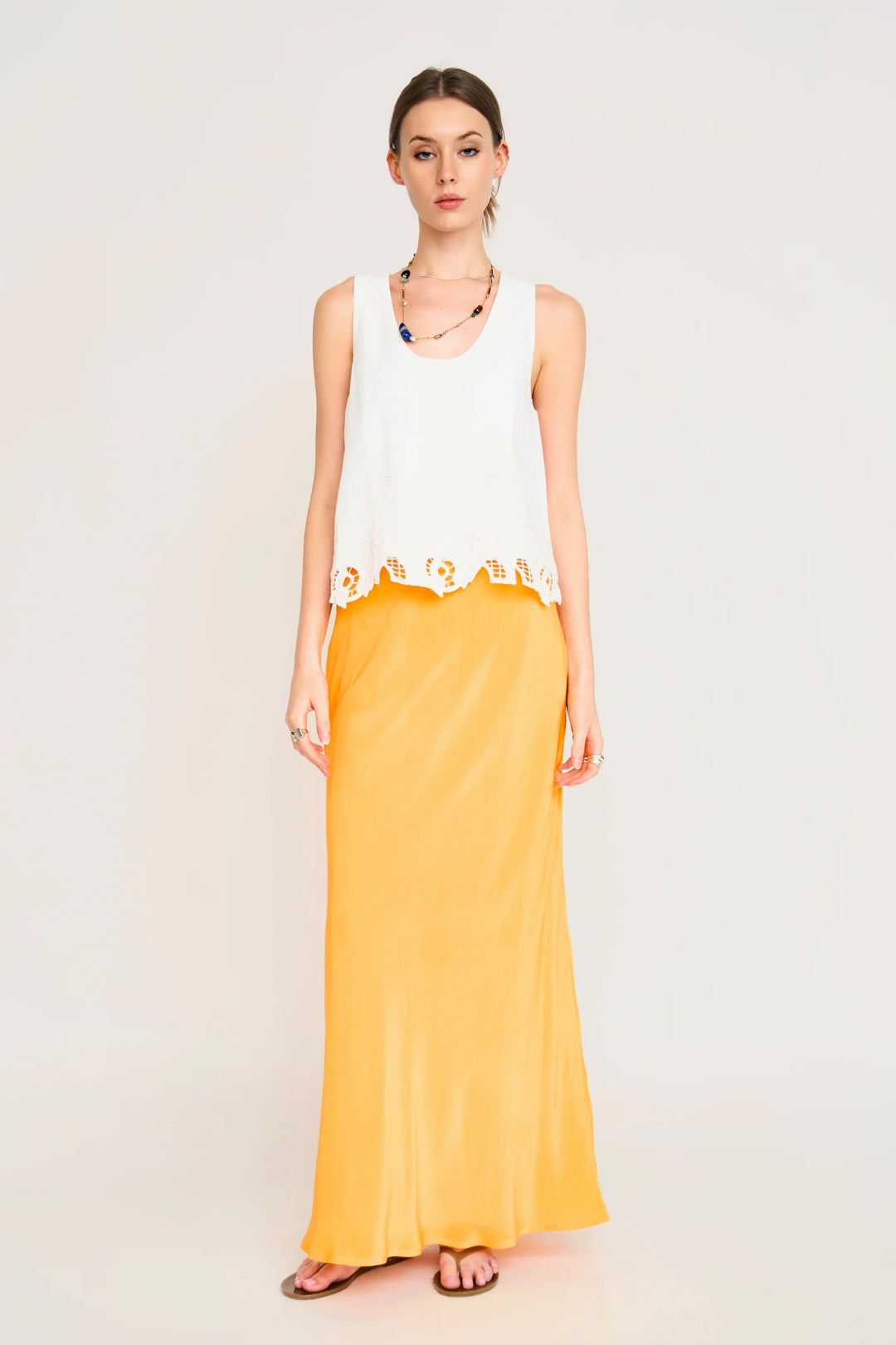 Santander Silk Skirt - Marigold