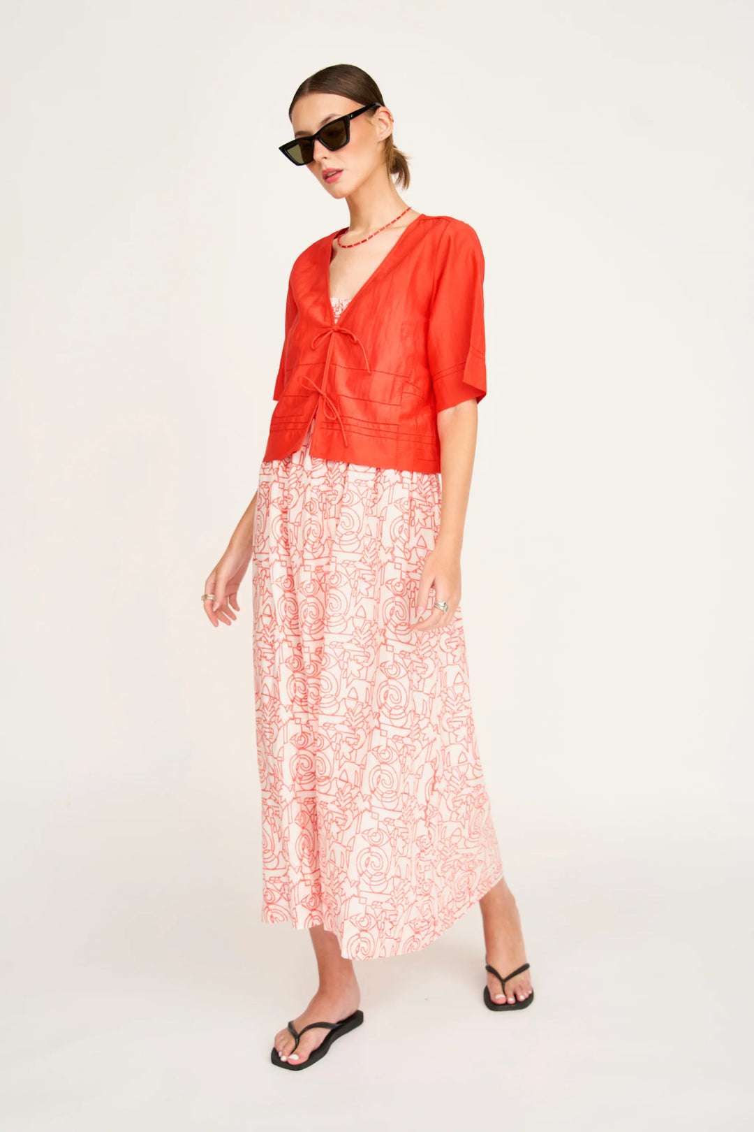 Seychelles Tie Top - Chili