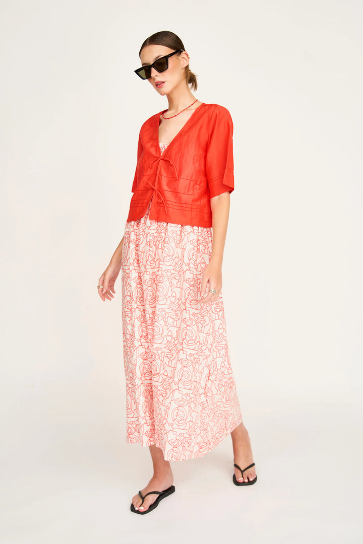 Seychelles Tie Top - Chili
