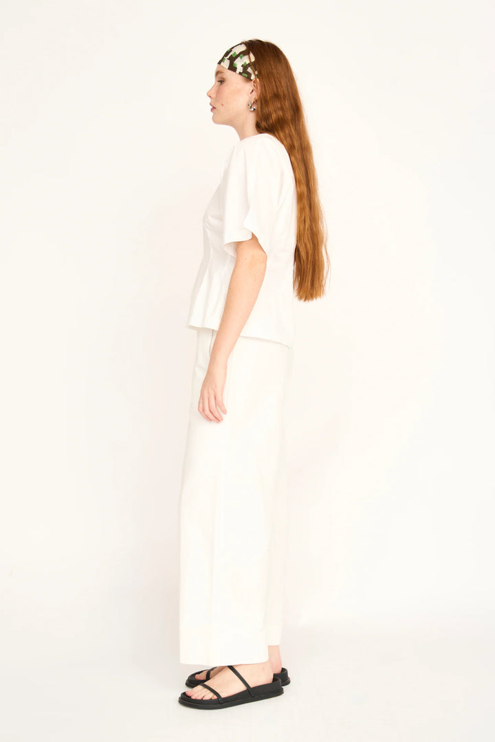 Wailea Top - White Poplin