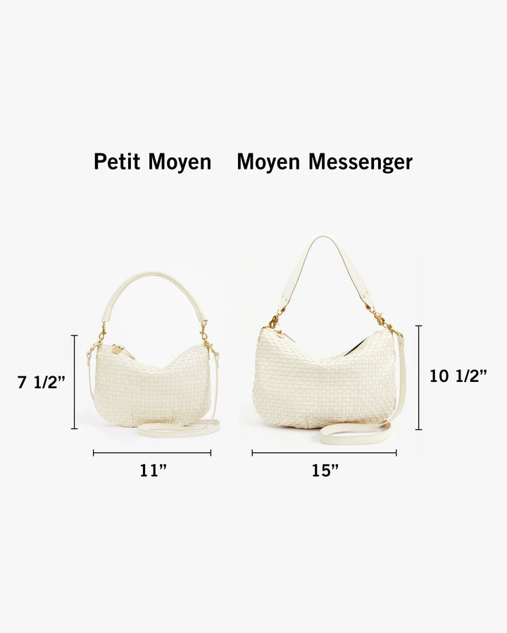 Moyen Messenger  - Cream Woven Checker