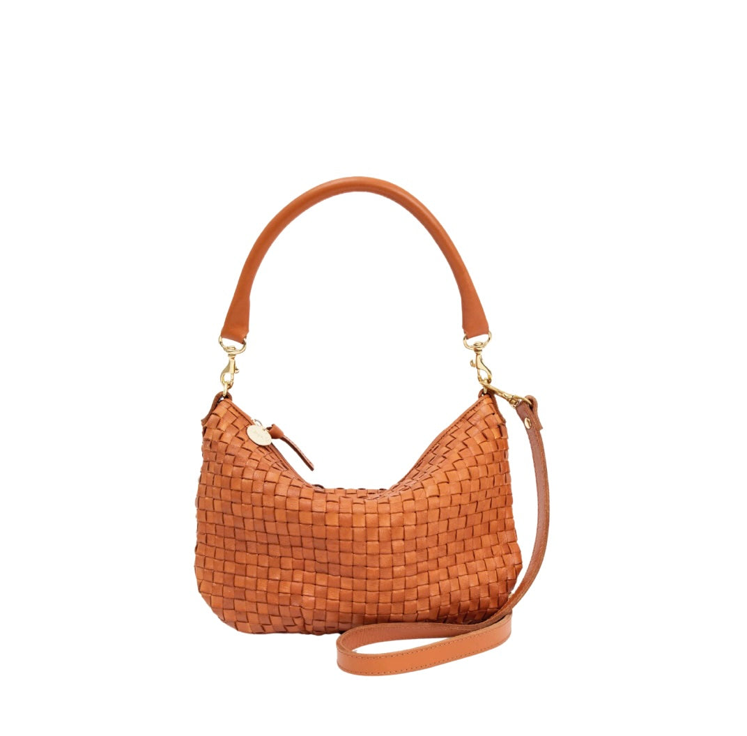 Petit Moyen Messenger- Natural Woven Checker