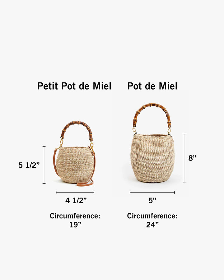 Pot de Miel w/ Bamboo Handle - Cream