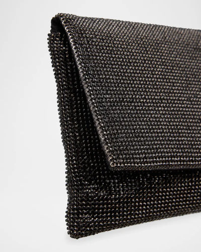 Gemma Fine Crystal Clutch - Black