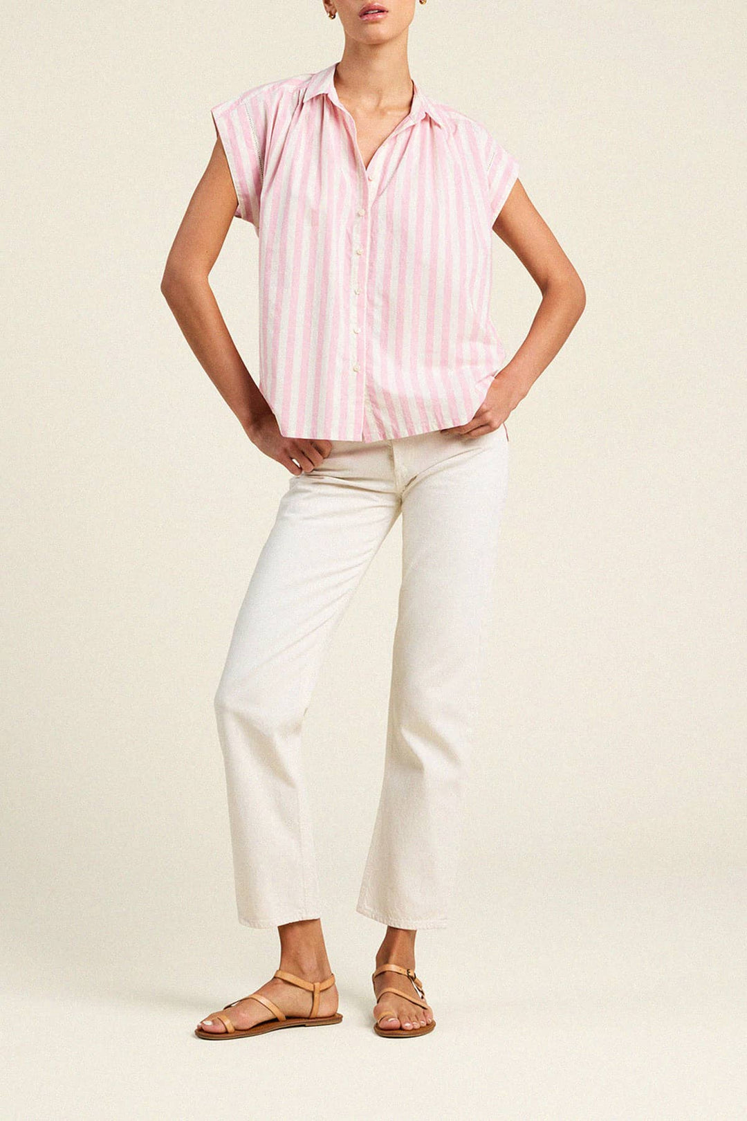 Della Shirt - Pink Stripe