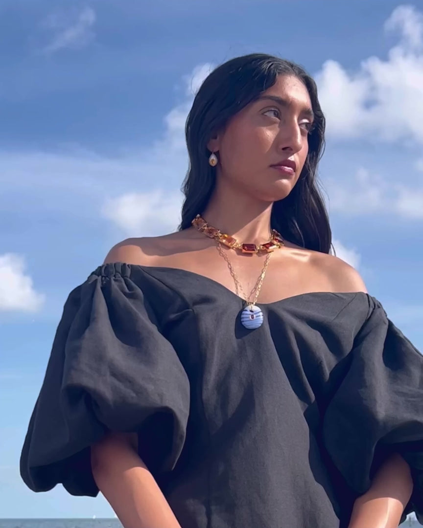 Pearl Pablo Earrings - Citrine