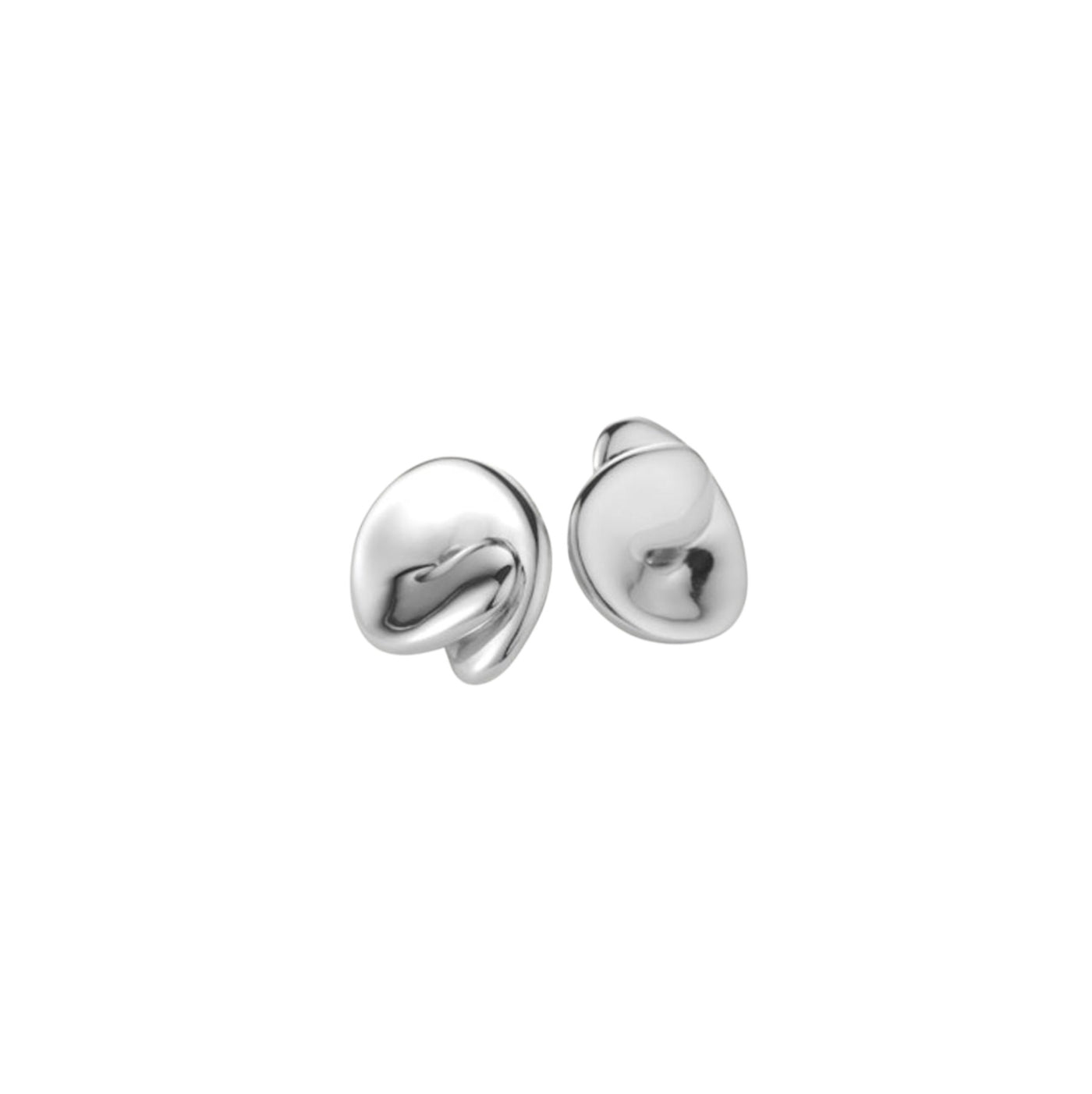 Rio Button Earrings - Silver