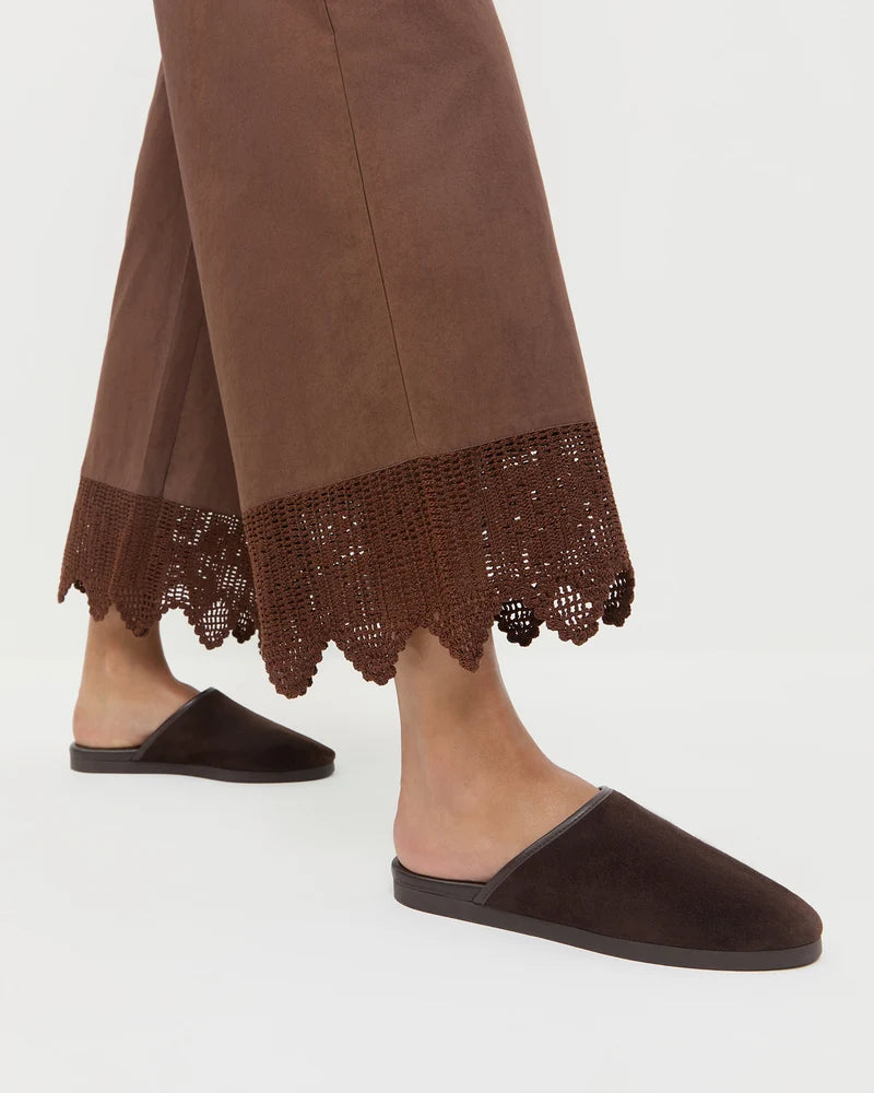 Roni Suede Mule - Brown
