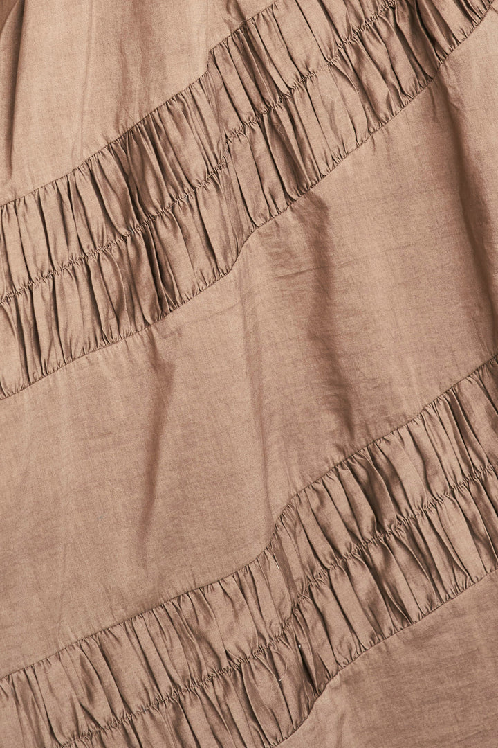 Verona Ruched Skirt - Walnut