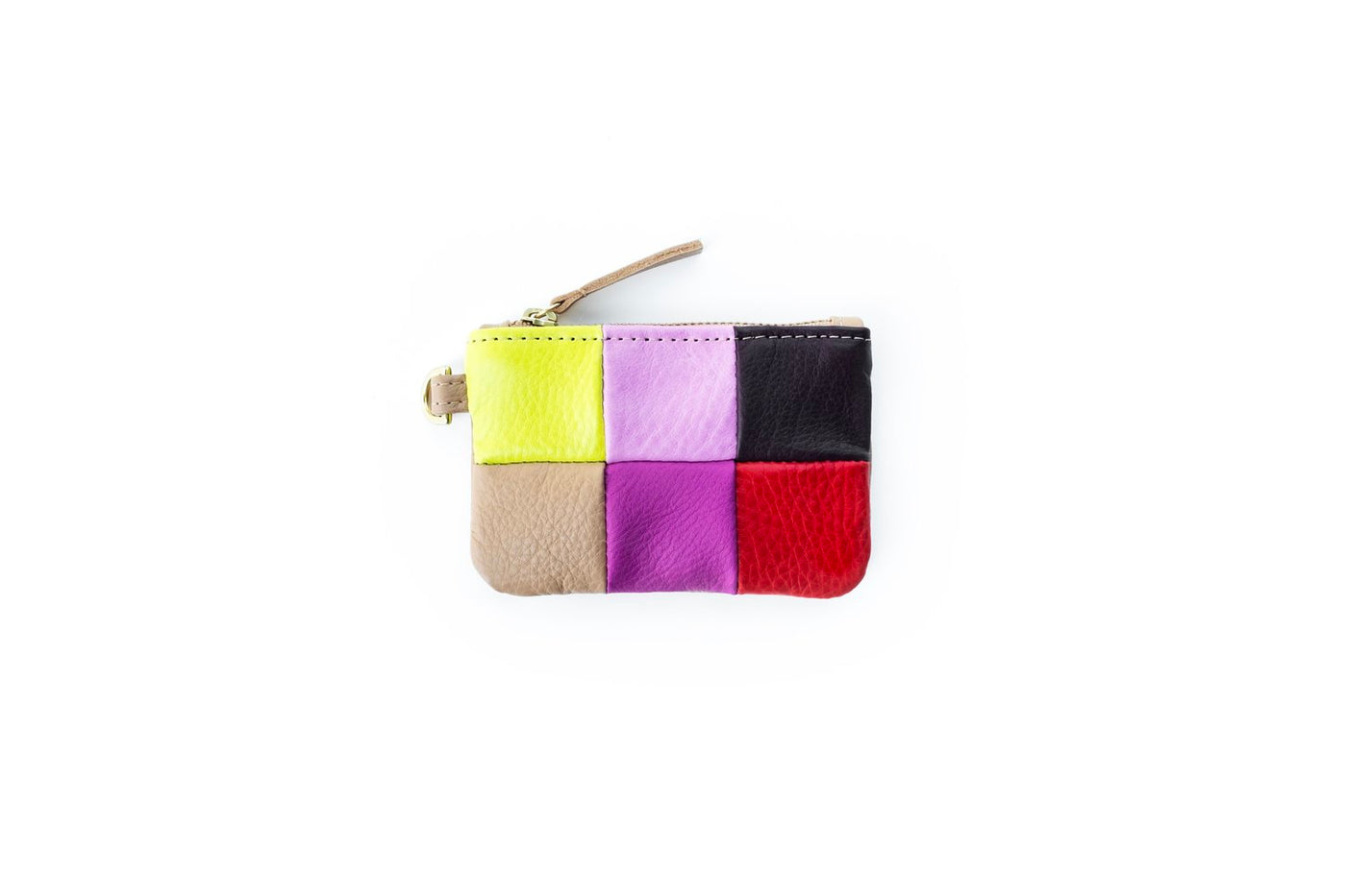 Patchwork Leather Coin Pouch- Scraps