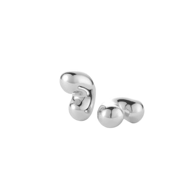 Eliza Puff Earrings - Silver