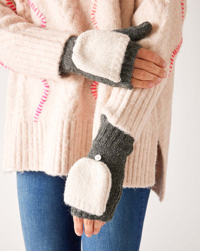 Snow Bunny Flip Top Mittens - Fawn/Storm