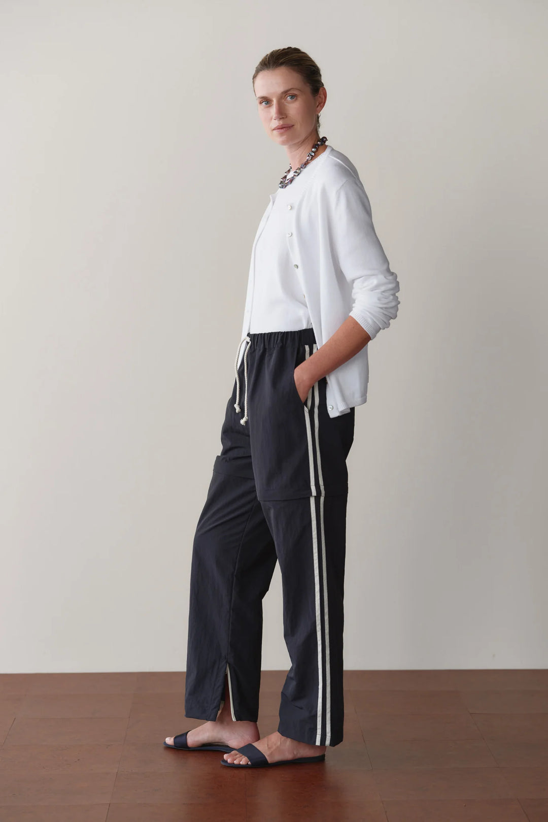 The Nylon Zip Pant - Jet