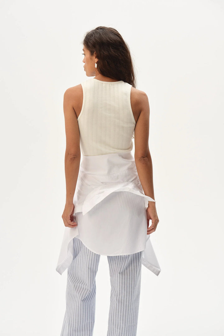 The Varied Rib Tank - Creme