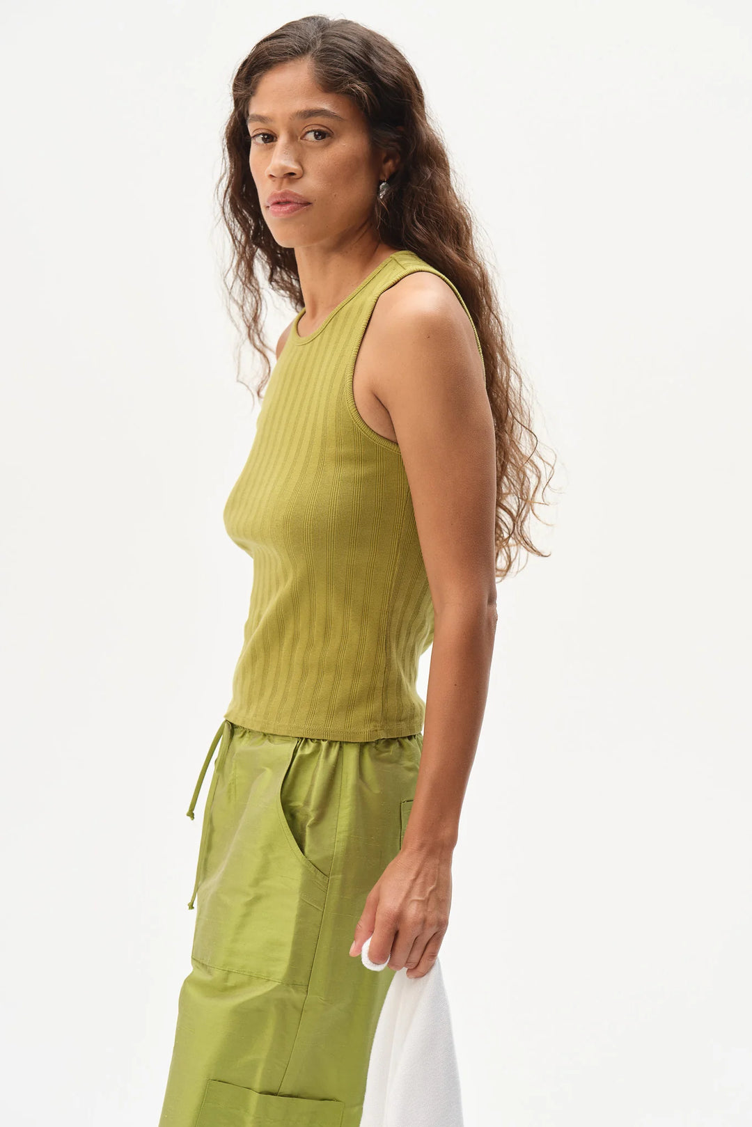 The Varied Rib Tank - Pistachio