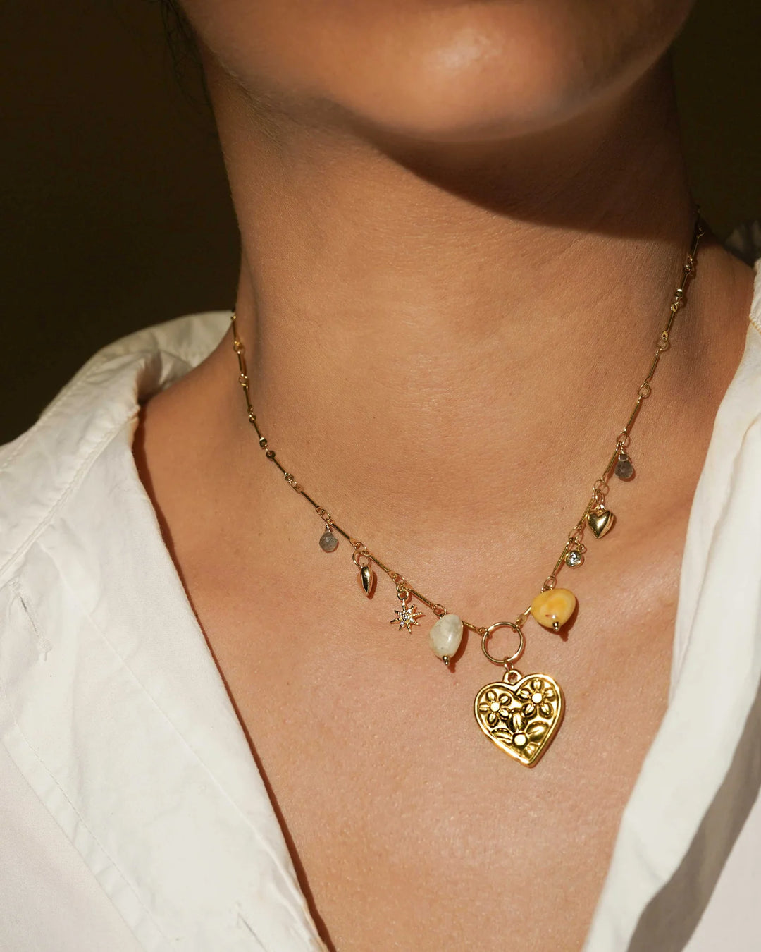 True Love Charm Necklace - Gold