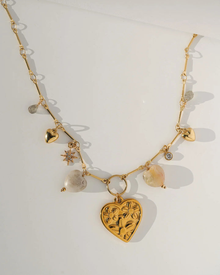 True Love Charm Necklace - Gold