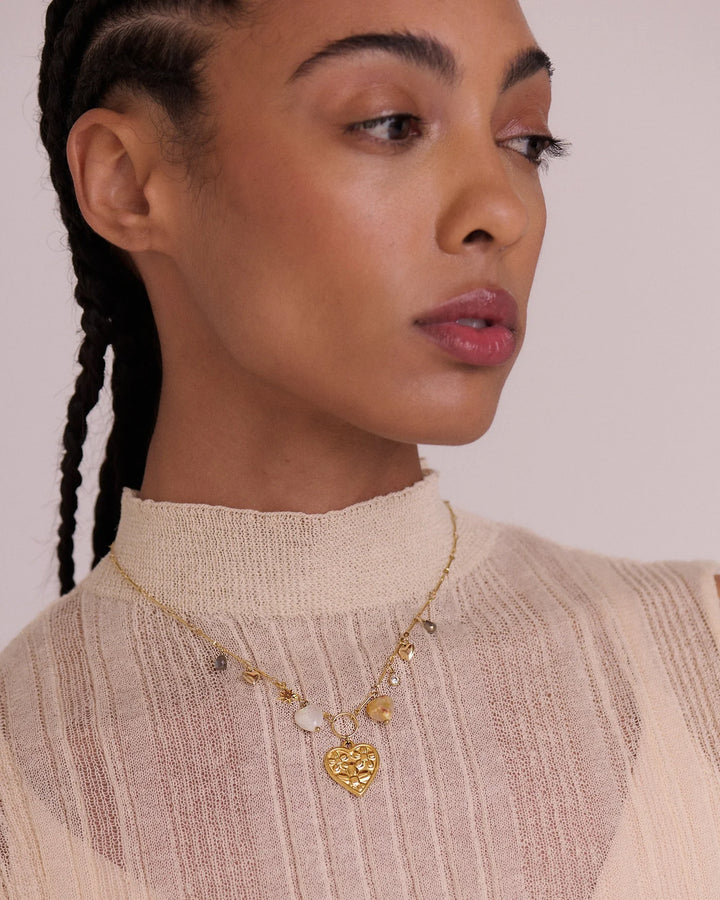 True Love Charm Necklace - Gold