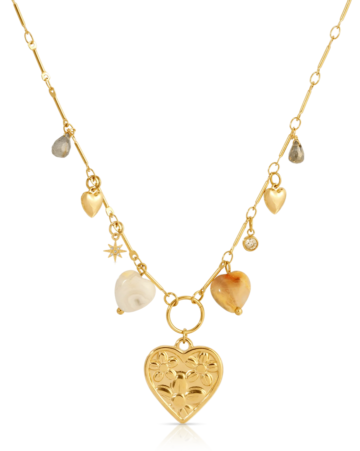 True Love Charm Necklace - Gold