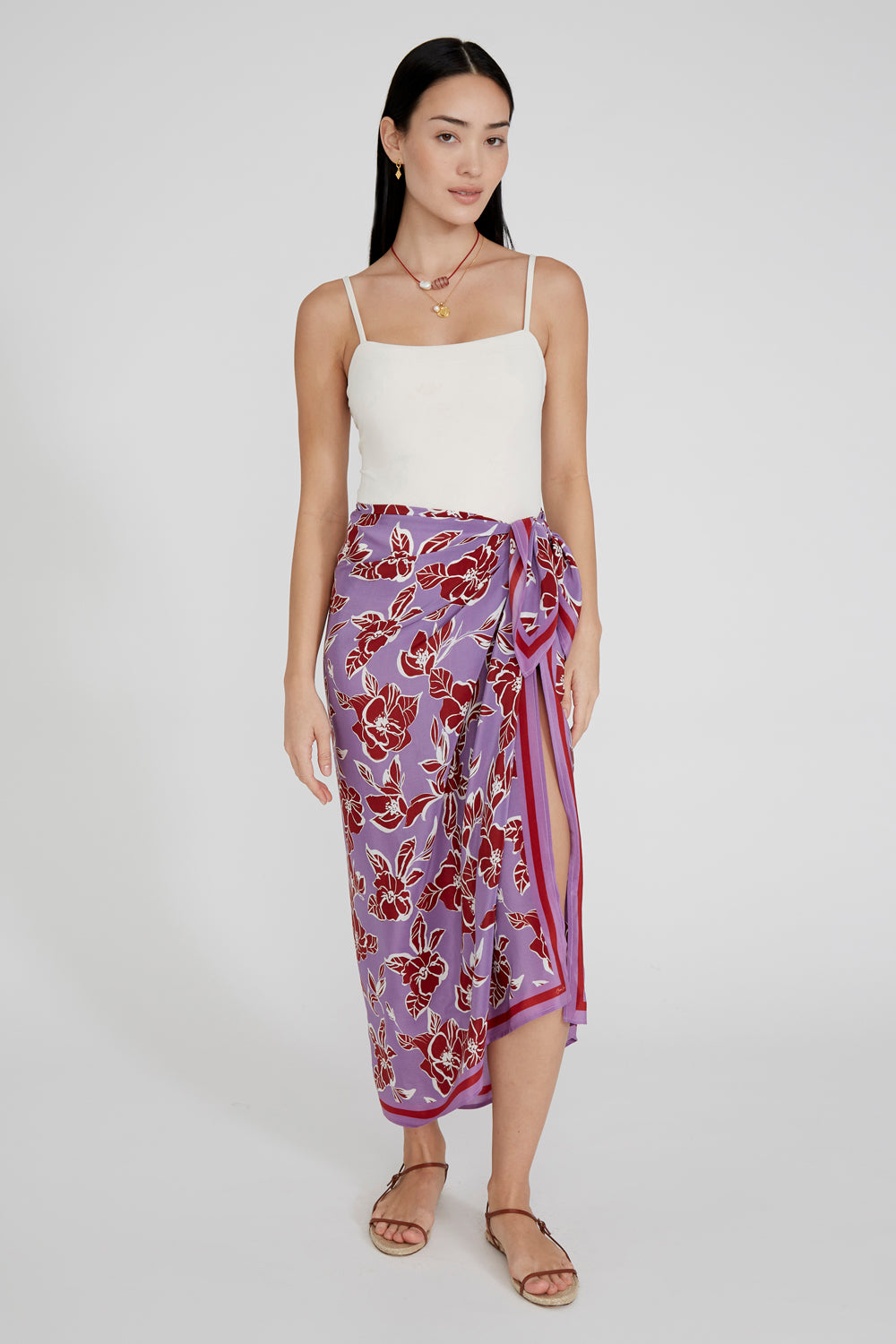 Floral Sarong - African Violet