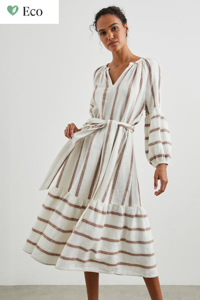 Vittoria Dress - Coconut Stripes