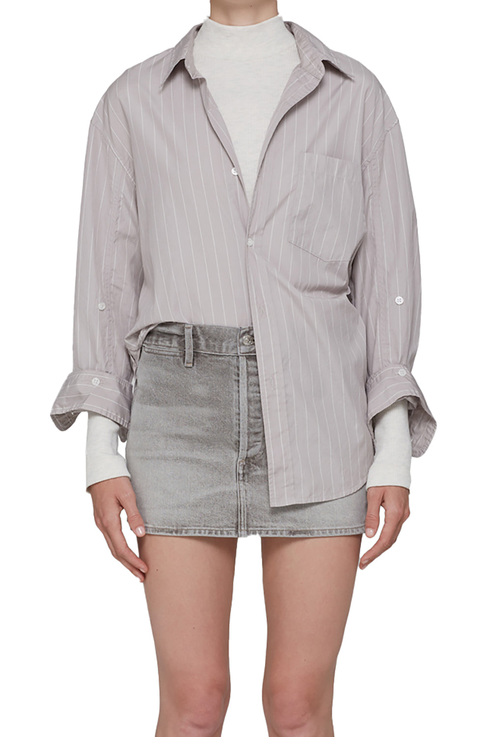 Kayla Shirt - Grey Stripe