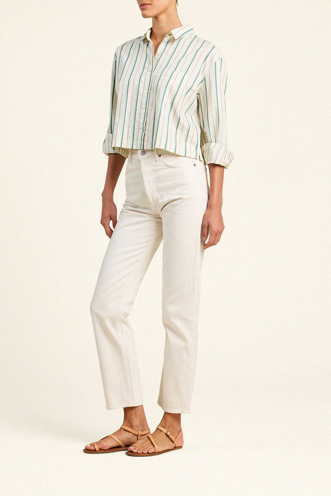 Nessa Shirt - Verde Stripes
