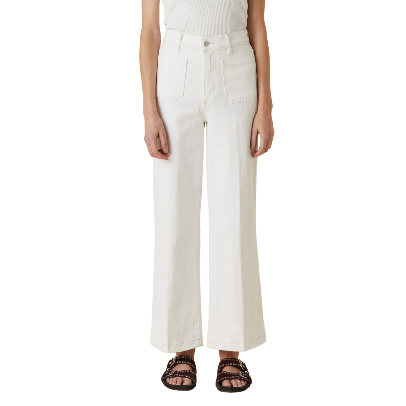 Virgina Wide Leg Ankle - White