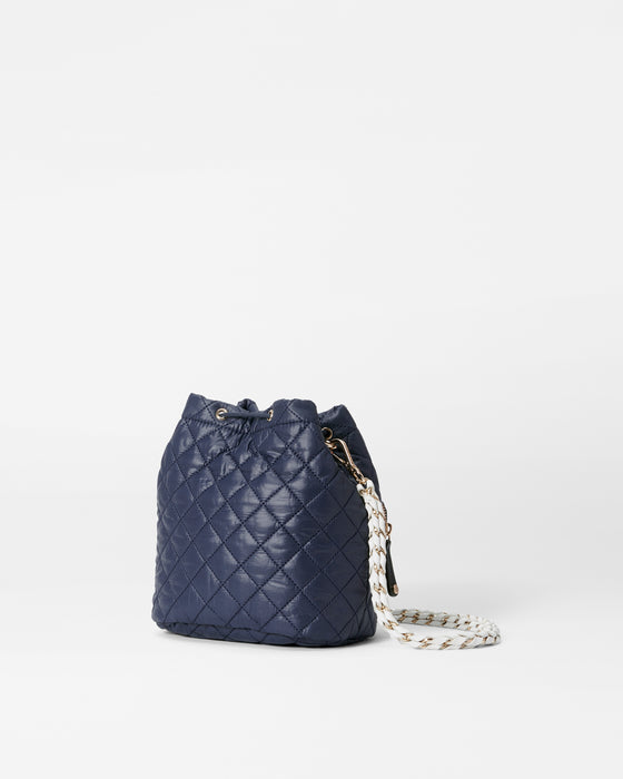 Crosby Drawstring Bucket Bag - Dawn/White