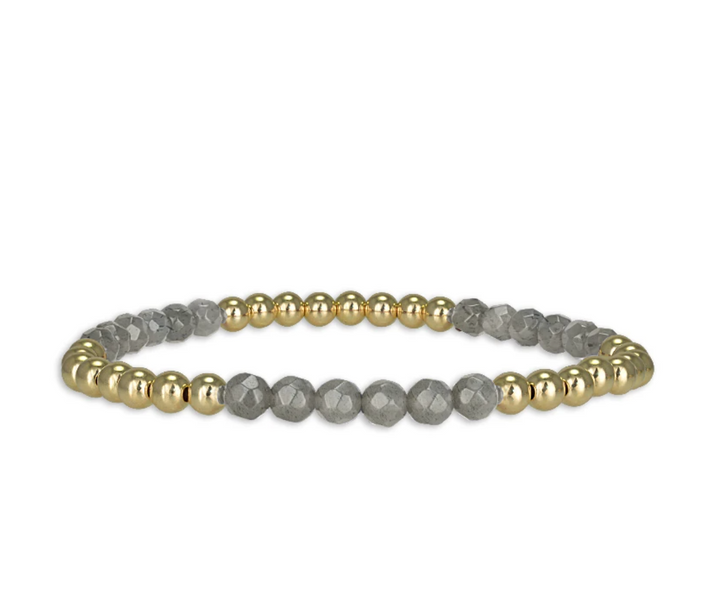 Semi Precious Sections Bracelet - Labradorite