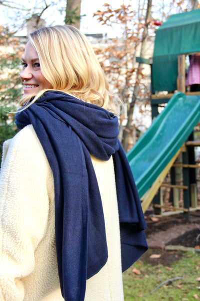 The Cashmere Travel Wrap Navy