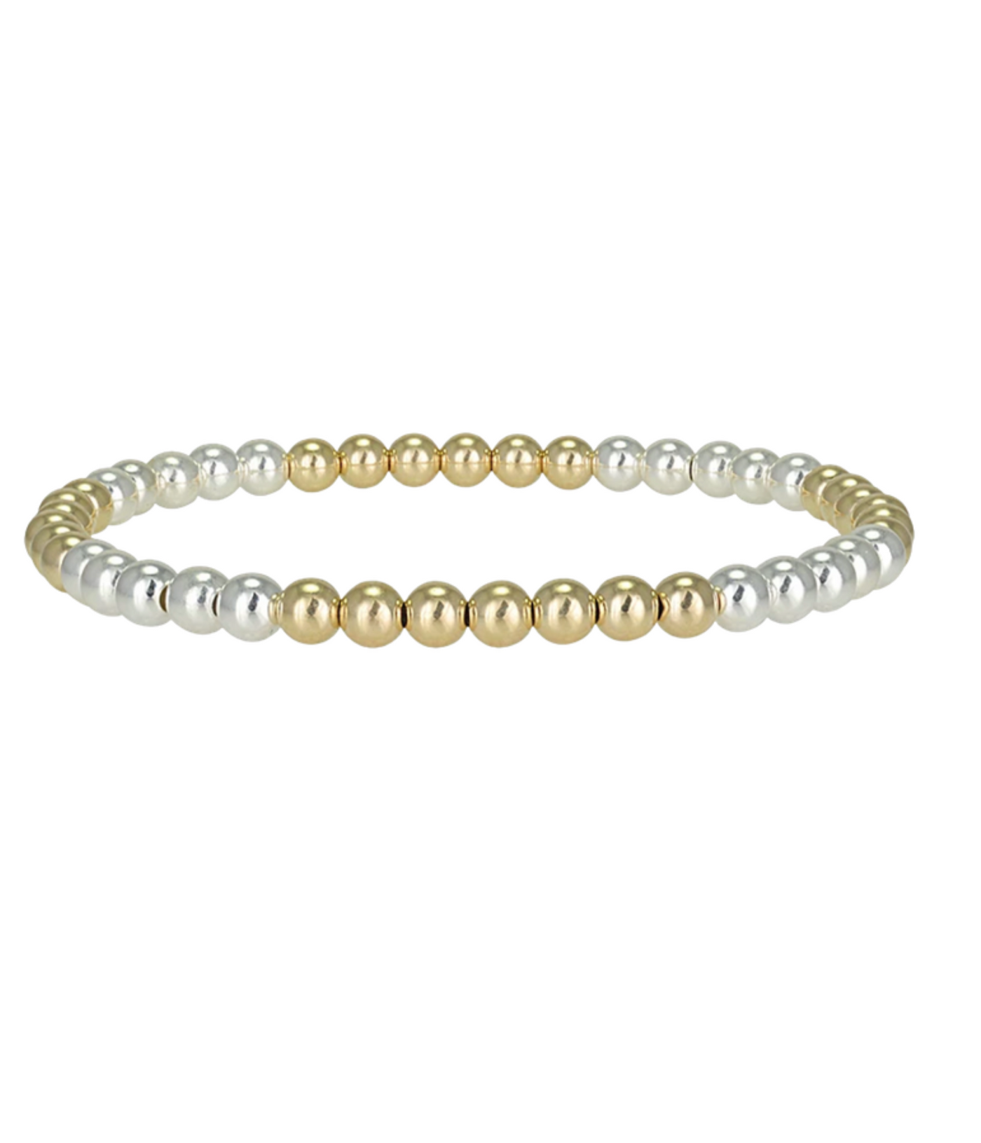 Silver + Gold Sections Bracelet - 4mm