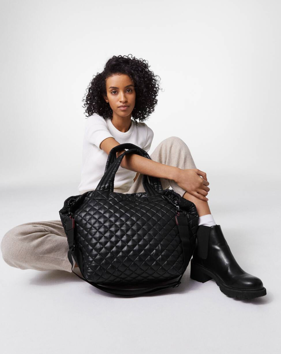 Medium Metro Tote Deluxe - Black Rec – palmer & purchase