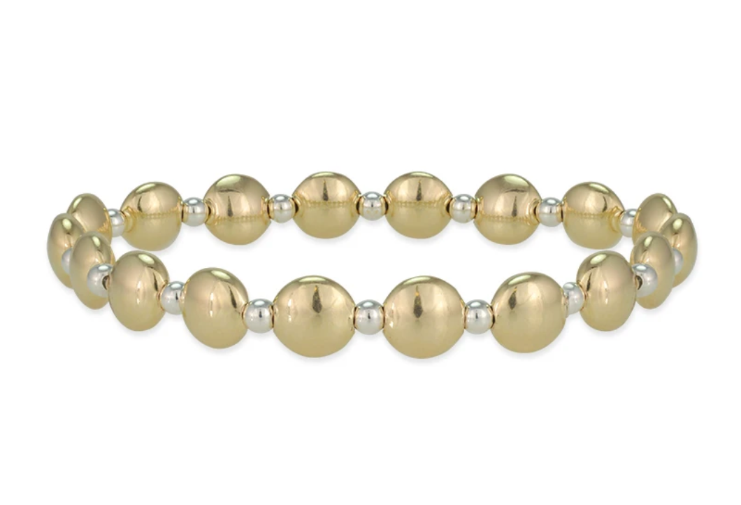 Alternating Bead Bracelet- Gold/Silver