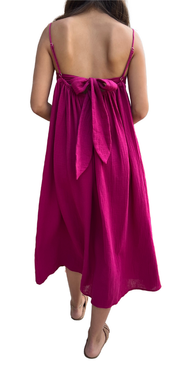Coco Tie Back Sundress- Begonia