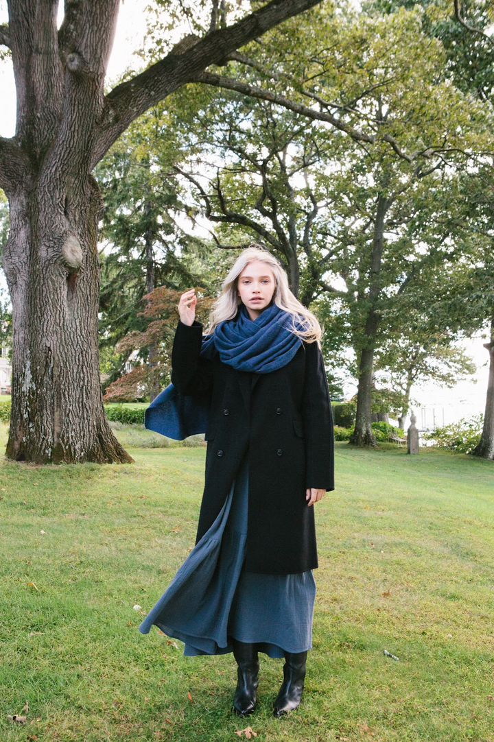 The Cashmere Travel Wrap - Indigo