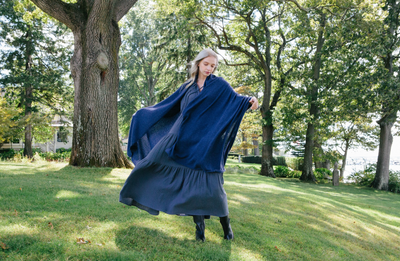 The Cashmere Travel Wrap Indigo