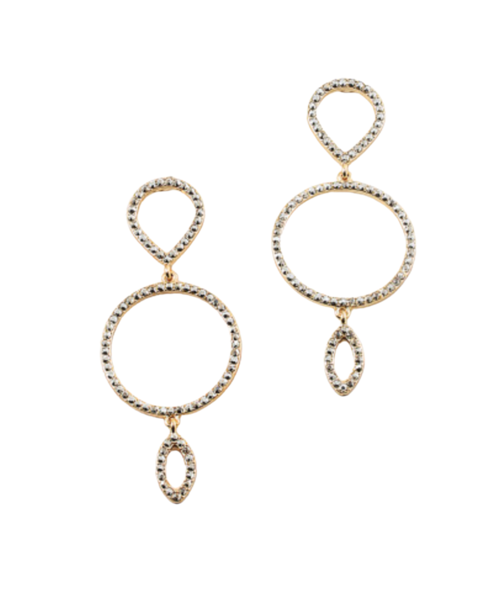 Silver Stone Dangle Earrings