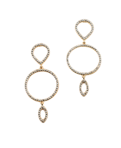 Silver Stone Dangle Earrings