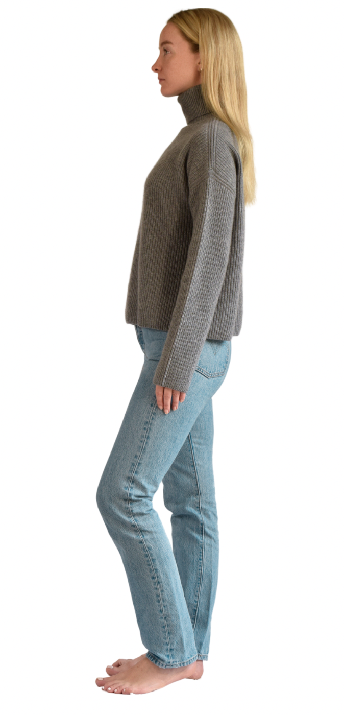 The Liz Cashmere Turtleneck Derby