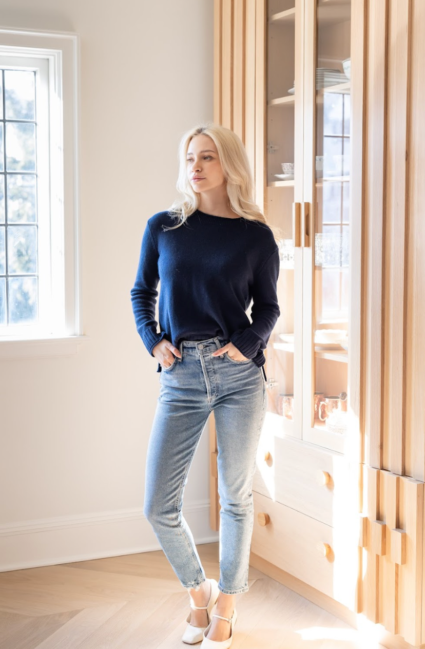 The Shelly Pullover- Navy
