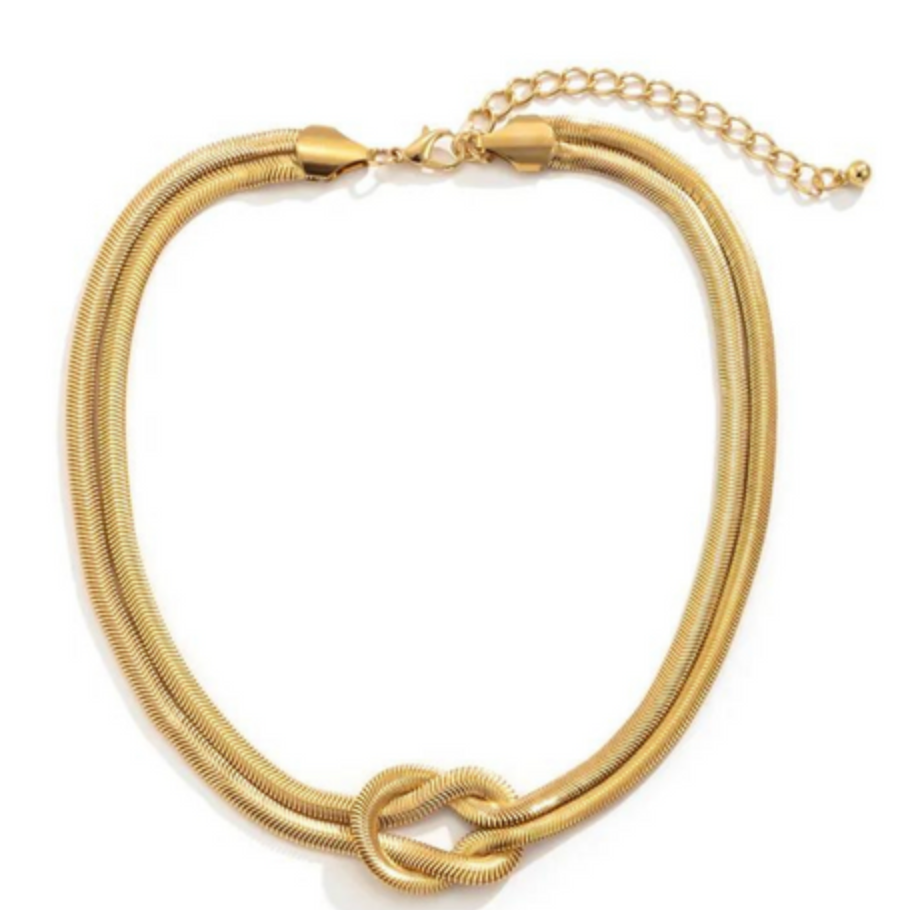 Love Knot Gold Necklace