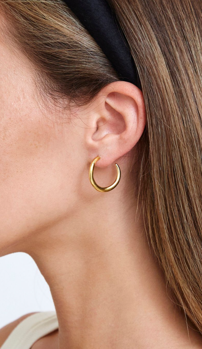 Infinity Hoop Gold Earrings
