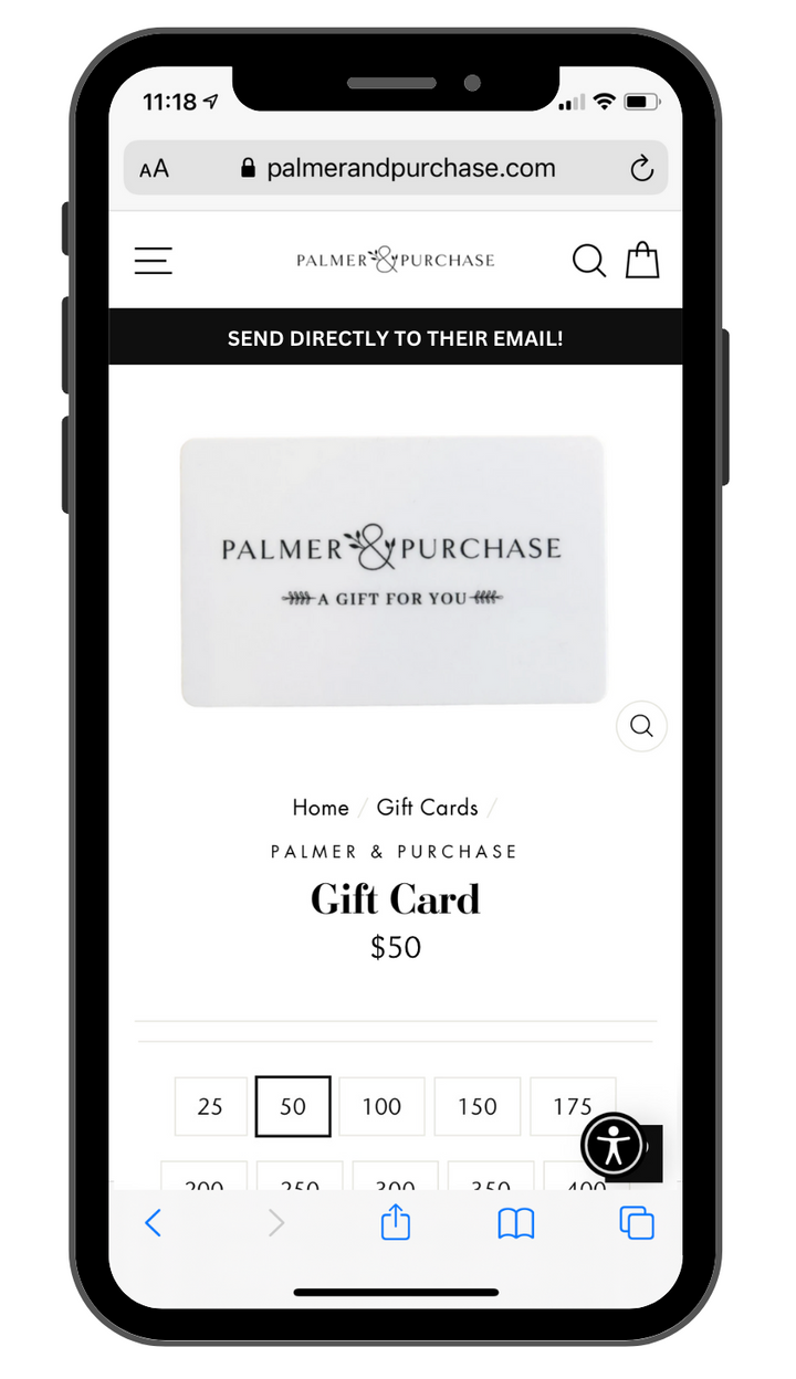 Palmer & Purchase E-Gift Card